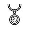 pendants jewellery line icon vector illustration