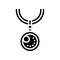 pendants jewellery line icon vector illustration