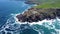 Pendeen lighthouse aerial drone cornwall uk