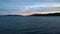 Pender Island and British Columbia coast at dusk