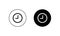 Pending Clock Icon Vector in Circle Shape