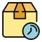 Pending parcel icon vector flat