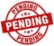 Pending round red stamp