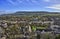 Pendle Hill, viewed across the town of Clitheroe