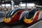 Pendolino electric trains at London Euston station