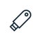 pendrive icon vector from miscellaneous concept. Thin line illustration of pendrive editable stroke. pendrive linear sign for use
