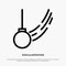 Pendulum, Swing, Tied, Ball, Motion Line Icon Vector