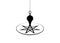 Pendulum for using asking questions. Esoteric pendulum magic for divination and astrology wheel, seven point star or septagram