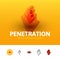Penetration icon in different style