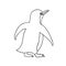 Penguin animal icon antarctic bird outline design