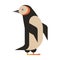 Penguin Aquatic Bird Geometric Icon in Flat