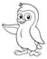 Penguin Bird Coloring Cartoon Wildlife Mascot