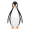 Penguin bird icon, cute snow ice symbol