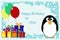 Penguin birthday card