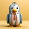 Penguin In Business Suit 3d Illustration With Pastel Colors And Toy-like Proportions