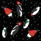 PENGUIN IN COLD WEATHER ACCESORIES CHRISTMAS SEAMLESS PATTERN