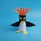penguin craft for kids made of toilet paper roll