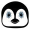 Penguin Cute animal head funny cartoon