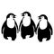 Penguin cute illustration vector cartoon white black bird happy animal