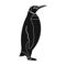 Penguin, flightless sea bird. The Imperial Penguin single icon in black style vector symbol stock illustration web.