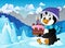 Penguin holding cake theme image 3