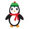 Penguin illustration special icon on Christmas day