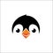 Penguin logo design head vector
