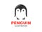 Penguin logo - vector illustration, emblem on white background