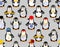 Penguin mafia gang Gangsta pattern seamless. Angry seabird bully member of gang of street criminals. Tattoos and weapons, gold