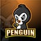 Penguin mascot esport logo design