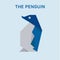 Penguin Origami Animals modern flat art