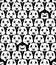 Penguin among Pandas pattern seamless. Panda background. animal texture
