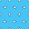 Penguin pixel art pattern seamless. pixelated  flightless seabird background. 8 bit vector texture