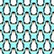 Penguin pixel art pattern seamless. pixelated  flightless seabird background. 8 bit vector texture