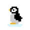 penguin pixel image 8 bit