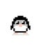 penguin pixel image 8 bit