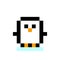 penguin pixel image 8 bit