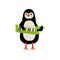 Penguin Playing Synthesizer, Cute Cartoon Animal Musician Character Playing Musical Instrument Vector Illustration