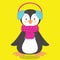 penguin scarf pink 03