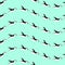 Penguin seamless pattern. The turquoise color.