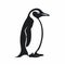 Penguin Silhouette Vector Illustration In The Style Of Marianne Von Werefkin