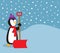 Penguin With Snow Shovel