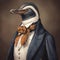Penguin in a Suit - Victorian 1800s Style (AI-Generated)