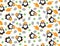 Penguin, Tennis Racket, Tennis Ball and Orange Visor Seamless Pattern