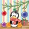 Penguin under the tree