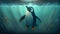 Penguin under water 3d art