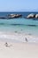 penguins in Exotic and beautiful Boulders beach in South Africa