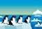 Penguins on an ice floe