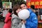 Pengzhou, China: Couple Sharing Cotton Candy