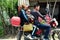 Pengzhou, China: Family on Motorcycle